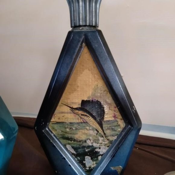 Vintage Collectible Jim Beam Sailfish Bottle Only - Picture 1 of 2